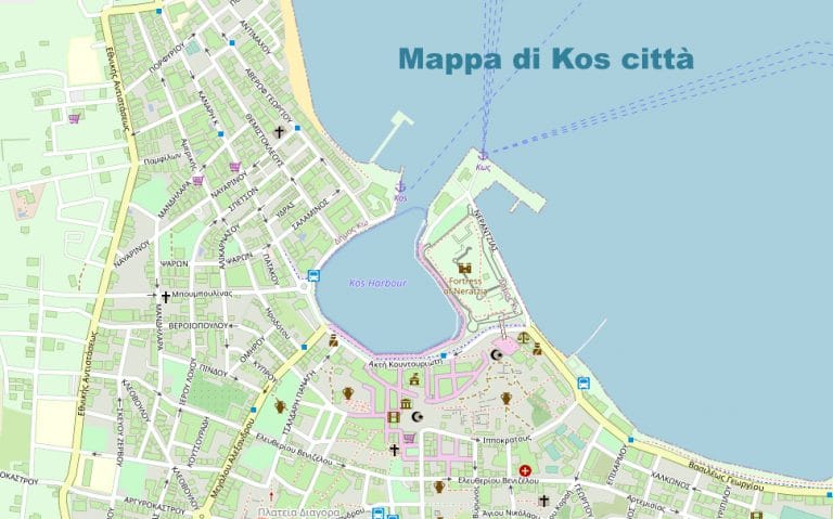 Mappa di Kos città